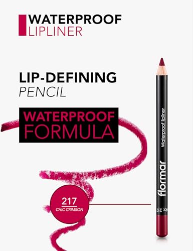Flormar Lipliner Waterproof – dlugotrwala konturówka do ust o kremowej konsystencji, nie rozmazuje sie, idealna dla kazdego typu skóry, naturalny odcien – 217 Chic Crimson