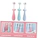 PAMINGONO 3-Piece Cute Soft Bristles Toothbrush Set for Boys and Girls Non-Slip Handle Gentle 3-Sided Design for Toddlers and Children Manual Cleaning Toothbrushes