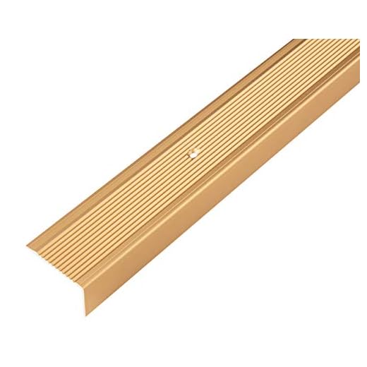 GAH-Alberts 484019 Profilé de protection pour nez de marche | aluminium, couleur or, anodisé | 1000 x 45 x 23 mm