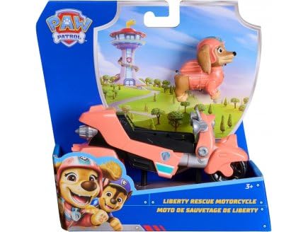 cavernedesjouets Coffret pour Pat Patrouille - Chienne Liberty et sa Moto de Sauvetage - Jouet Enfant Engin de véhicule + 1 Carte Tigre - véhicule - Figurine