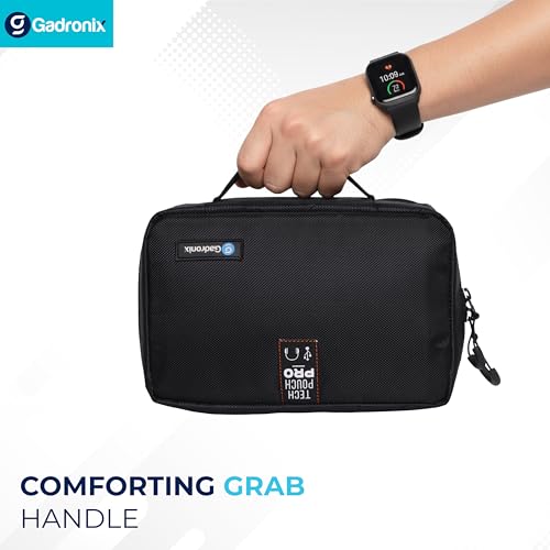Image of Tech Organizer Pouch Pro: Waterproof Electronics Organizer Bag & Gadget Organizer Tech Bag - Travel Tech Pouch for Cables, Hard Drives & Accessories
