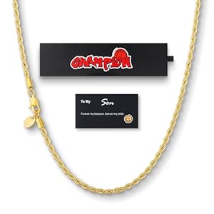 KRKCCO Rope Chain Necklaces for Men 18K White Gold Plated Link Chains 316L Stainless Steel Durable Hypoallergenic Jewelry Stylish Packaging with Gift Box Card on Birthday 3mm 16 26in