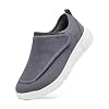 Men's Wide Diabetic Slip-On Shoes Adjustable Comfortable Walking Shoes for Swollen Feet Elderly Foot Pain Relief and Neuropathy Support
