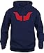 iMage Felpa Cappuccio Unisex Mazinga Raggio Termico Nerd Humor - Anime E Videogames XL-Blu Navy