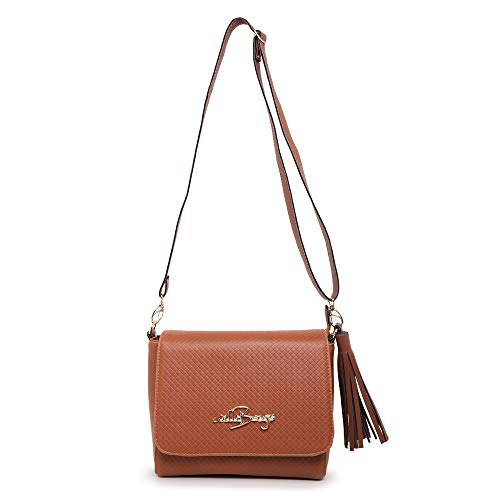 Bolsa Willibags feminina transversal + chaveiro franja em promoção (Carmelo)