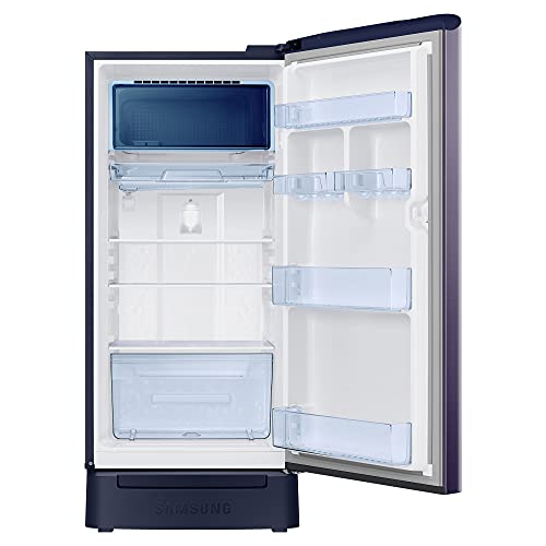 Image of Samsung 198 L 4 Star Digital Inverter Single Door Refrigerator Appliance (RR21A2D2XUT /HL, Digi-Touch Cool, Base Stand with Drawer, Pebble Blue, Medium)