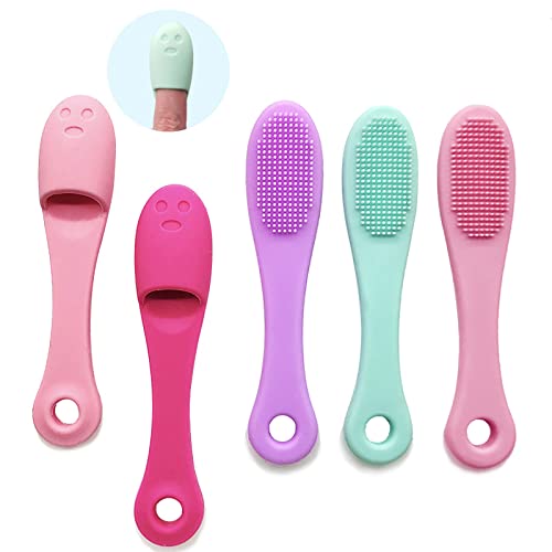 5-Pack Soft Silicone Manual Facial Cleansing Brushes, Face Scrubber Cleanser Brush For Gently And Effectively Cleaning, Removing Blackheads And Massaging #TOP25