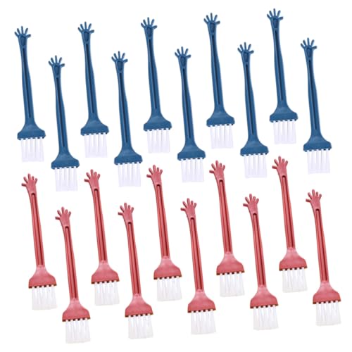 VILLCASE 40pcs Five-Finger Shape Keyboard Cleaner Brush Set Mini Computer Cleaning Brush for Electronic Devices Dust Removal Tool Random Color