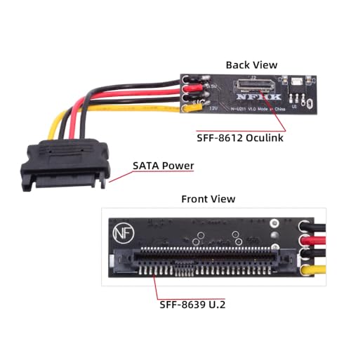 Convertidor SFF-8612 a U.2 U.3 SFF-8639 para SSD NVME miniatura 3