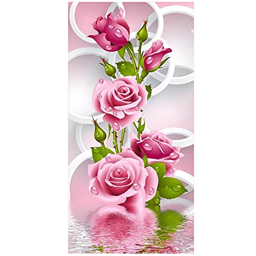 Broderie Diamond Painting Fleurs Roses 40x100cm pour Éliminer le Stress par l'Art