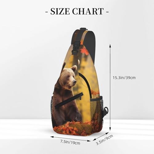 Mochila tipo sling negra para senderismo y uso diario miniatura 2