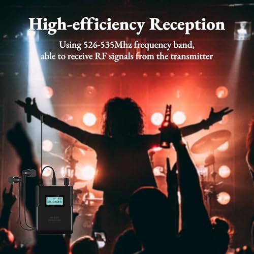 Radio receptor portátil Diyeeni 526-535Mhz con pantalla LCD y auriculares miniatura 4