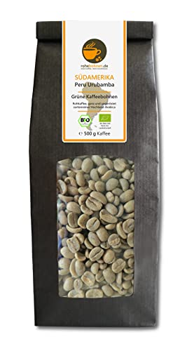 Café verde orgánico - Green Highland Coffee Perú Urubamba (granos de café verde 500g) - Certificado GMP