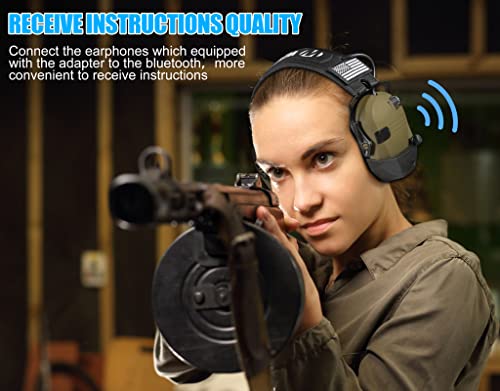 Heatcheer Bluetooth Adapter For Walker's Shooting Earmuffs, Rechargeable Bluetooth Connector Compatible With Walkers Razor Slim Electronic Muff, Handsfree Calling & Audio Receiver #TOP2