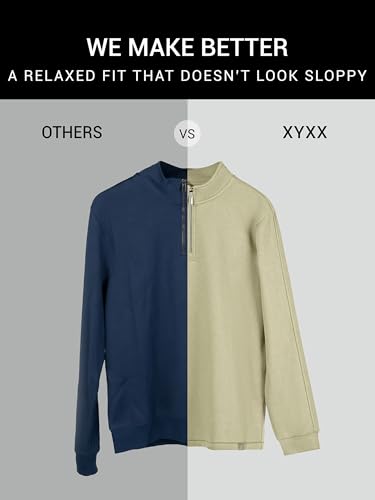 Image of XYXX IntelliSmooth Pulse Relaxed Fit Half-Zip Sweatshirt For Men