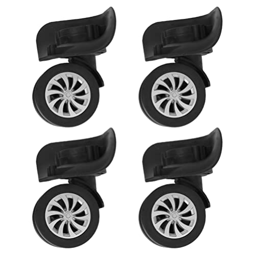 Garneck Plate Caster Wheels 4 Pack Luggage Suitcase Wheels Replacements 360 Swivel Wheels Casters Universal Luggage Wheels Repair Dual Roller Swivel Suitcase Spare Wheels