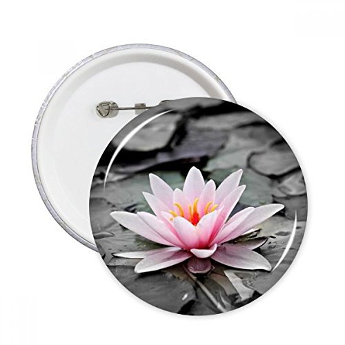 Pins Badge Bouton Fleurs Rose Rouge Lotus Rond pour Vêtements et Accessoires XXL
