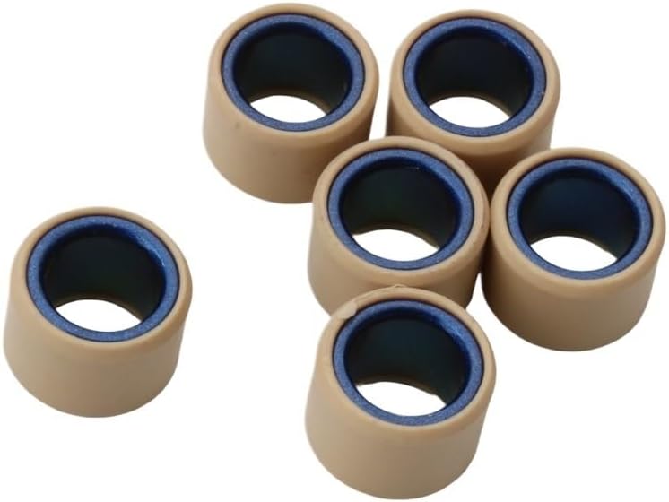 6PC Transmission Roller 7g 11g 12g 13g 16g 20x15mm Compatible with 125cc 150cc Four Stroke Motorcycle(Ivory)