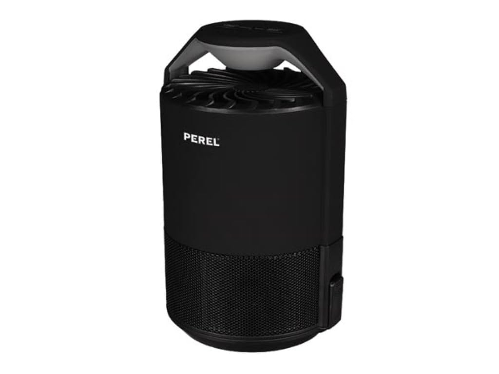 Perel LED-UV Insektenvernichter mit Ventilator, 50 m² Abdeckung, leiser Betrieb, USB-betrieben, kompaktes Gerät für den Innenbereich