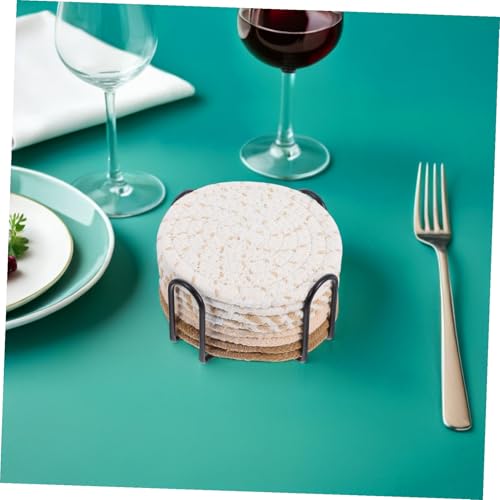 Dessous de verre absorbant avec support COLLBATH et sets de table tressés à la main