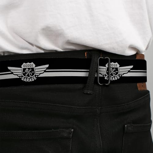 Image of Buckle-Down Men's Seatbelt Belt Dodge Garage Wdvg006