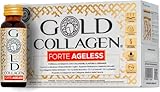 GOLD COLLAGEN Forte Ageless - Collagene Integratore Antirughe Antiossidante Riduce Linee Sottili con Biotina Crescita Capelli, Vitamina C,...