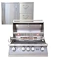 Lion Premium Grills 32" Natural Gas Grill - L75000 - with Made in USA 32" Left Hinge Door/Drawer Combination Package Deal