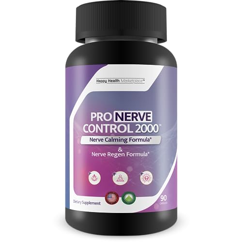 Pro Nerve Control 2000 - Nerve Support Supplement - Promote Healthy Nerve Control & Nerve Function with Nerve Support Vitamins & Antioxidants - Nerve Pain Supplements for Nerve Health Support