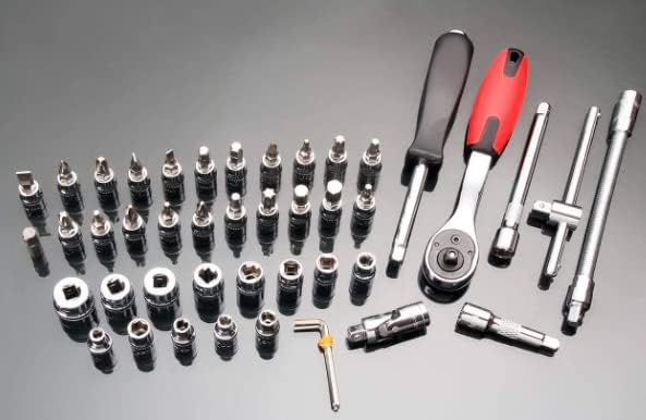 AASHA DISTRIBUTOR 46-in-1 Tool Kit Tool Kit for Home Use Tools Kit Spanner Set Socket Set Wrench Set Tools Set Hand Tools Bike Tool Kit Set Socket Wrench Set Spanner All Size(A_D_1547018) 1