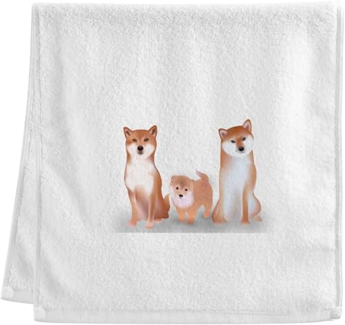 フェイスタオル 猫柄 おもしろ ハンドタオル 柴犬 アニメ9 バスタオル 吸水 速乾 軽量 薄手 耐久性 綿100% 抗菌防臭 ギフト 75×40cm 1枚セット