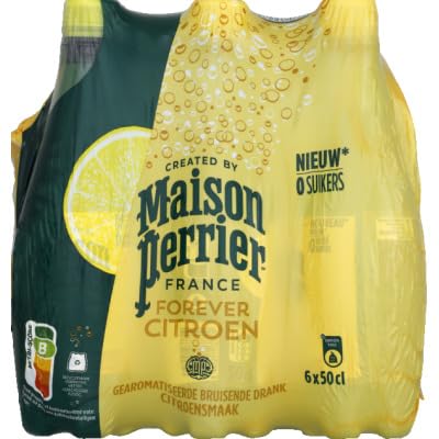 Perrier - Agua carbonatada con sabor a limón, 6 x 50 cl