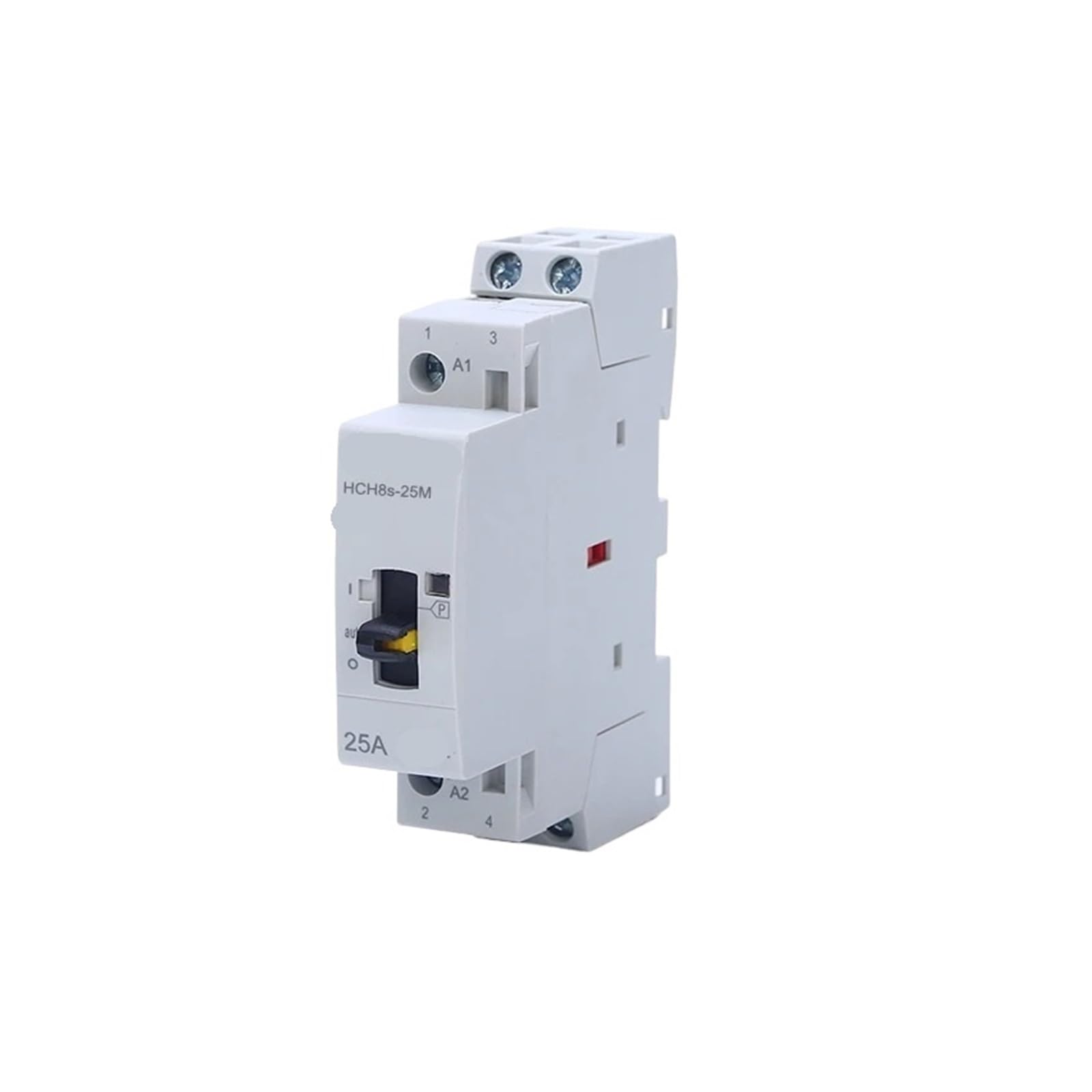 LKPEHTAGN HCH8s-25M 2P 25A 220V DIN Rail Household AC Modular Contactor with Manual Control Switch 2NO 1NO1NC or 2NC(2P 25 1NO1NC DC24V)