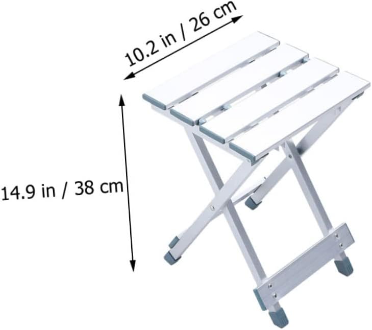Lightweight Aluminum Alloy Folding Stool Portable Camping Chair for Outdoor Activities Compact Design for Travel Hiking Fishing and Picnics