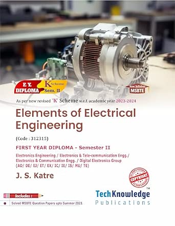 Elements of Electrical Engineering MSBTE Diploma Electronics ...