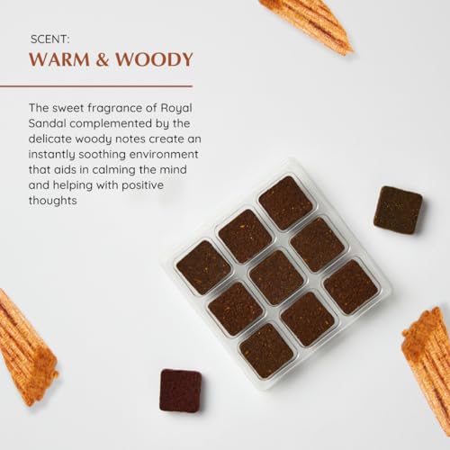 Image of Royal Sandal Incense Bricks (3 x 9 Bricks) Refill Pack by Aromafume | Made with Sandal Flower & Sandalwood | Ideal for Prayer and Rituals | Natural, Low Smoke, Non Toxic Incense Bricks