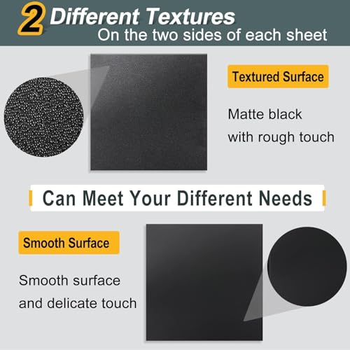 Image of Plastic Sheet 18 inch x 24 inch x 0.125 inch, Black PVC Board Flexible Moldable Impact Strength and High Tensile 1 /8 inch Thick (3mm) for Crafts Materials Home Decor and Handicrafts, Abs Plastic Sheets 6 Pack