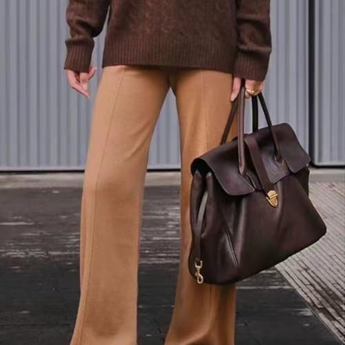 Bolso Tote de cuero para mujer grande vintage miniatura 2