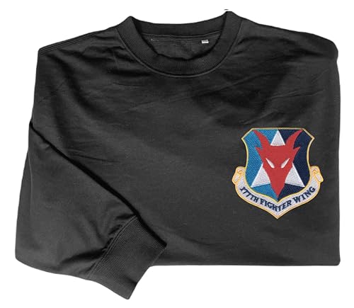 177th fighter wing embroidered shirt Black2