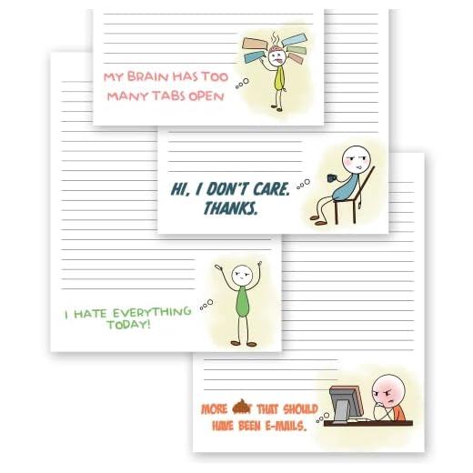 ZICOTO Super Funny Notepads That Will Make You Laugh - A Hilarious Christmas Gift for Your Women Coworkers - Unique Office Supplies Memo Pads Add a Little Humor into The Work Day at Office