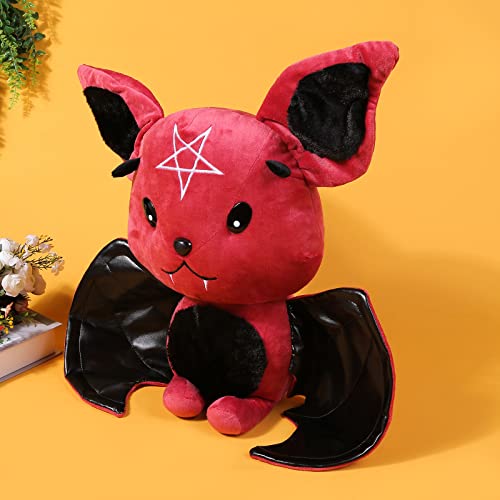 Reybeyola Cute Bat Stuffed Animal, Soft Bat Plush Doll Toy Gifts For Kids Birthday, Valentine, Christmas (11.81In, Red) #TOP3