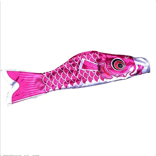 Formulauff 5 Colours 55 cm Waterproof Japanese Carp Windsock Streamer Hanging Fish Flag Decor Kite Koinobori for Children – Red