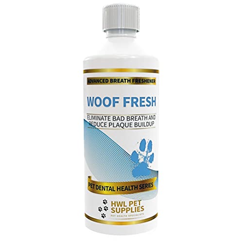 Dog Breath Freshener in Water Made in UK - Dog Teeth Cleaning Products, Plaque Remover for Teeth Dogs, Oral Care for Pets Bad Breath Control, Dental Water for Dogs, Daily Mouth Wash No Brushing Needed