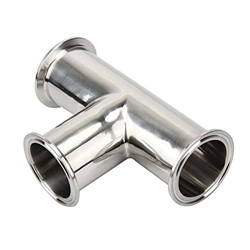 Conector de Manguera Abrazadera 3/4'' 1'' 1,5'' 2'' 2,5'' 3'' 4'' Acero Inoxidable SS304 316L Instalación de tubería en T Sanitaria de 3 vías