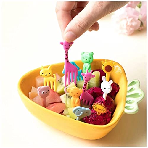 Kit 10 Pçs Palitos Garfinhos Espeto Para Petiscos Frutas Queijo Animais Lancheira