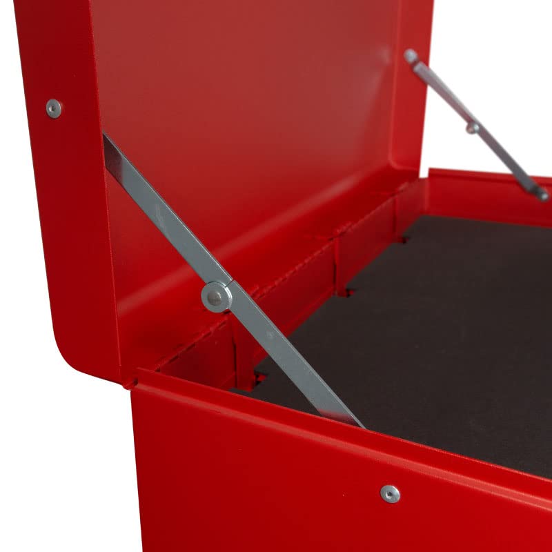 George Tools Werkstattwagen inkl. Koffer - Werkzeugkasten mit 11 Schubladen - Mobiler Werkzeug-Wagen ohne Werkzeug - Rollwagen zur Werkzeugaufbewahrung mit Schloss - Rot – Bild 8