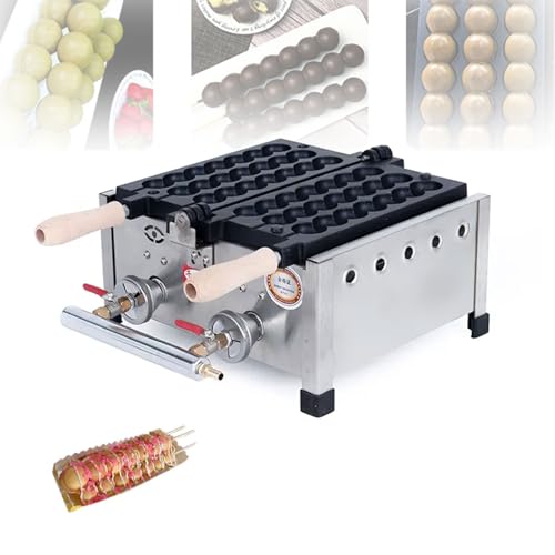 Gaufrier à Bulles, gaufrier à gaz en Acier Inoxydable avec revêtement antiadhésif, Chauffage Double Face pour boulangeries, Restaurants, kiosques, cantines.,