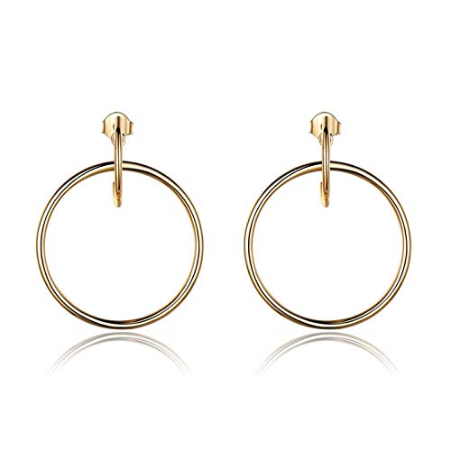 Boucles d'oreilles pour Femme en argent, le grand cercle parfait pour illuminer votre mariage.