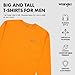 Wrangler Big and Tall Heavyweight Long Sleeve Pocket T-Shirt for Men Orange