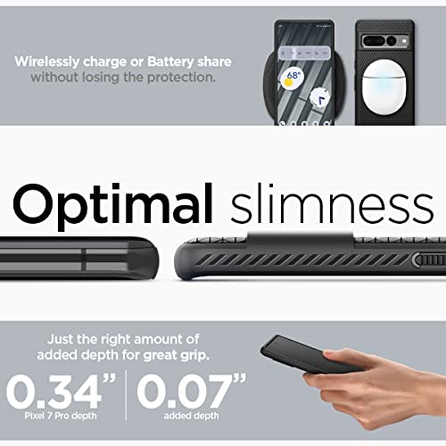 Spigen Liquid Air for Google Pixel 7 Pro Case, Pixel 7 Pro Back Cover (2022) - TPU｜Matte Black