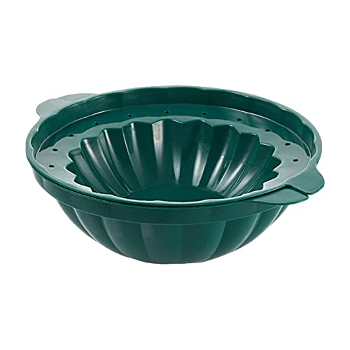 Moldes para cuencos de hielo, moldes caseros para cuencos de hielo, diseño de mango, plástico, multiusos, ensalada, helados, cuencos de alimentos, suministros de cocina, color verde, L Cover